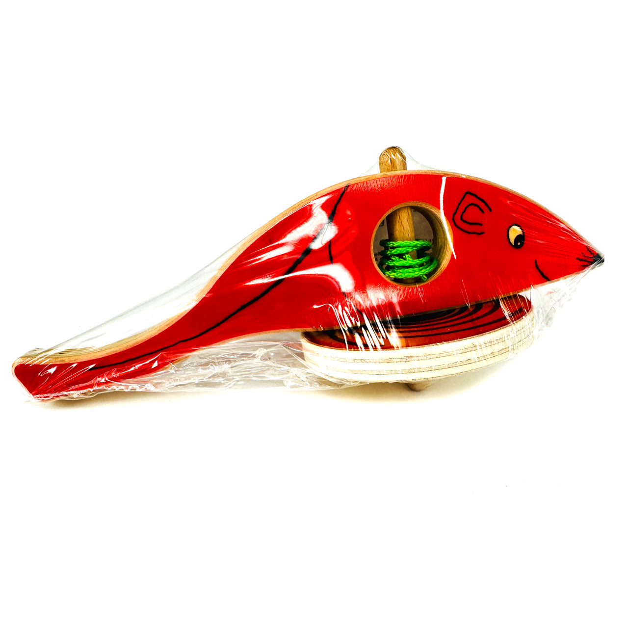 Kinder-Holzkreisel-mit-Schnur-und-Haltegriff-Maus-ab-4-Jahre-Kriesel-ovp-lafueliki