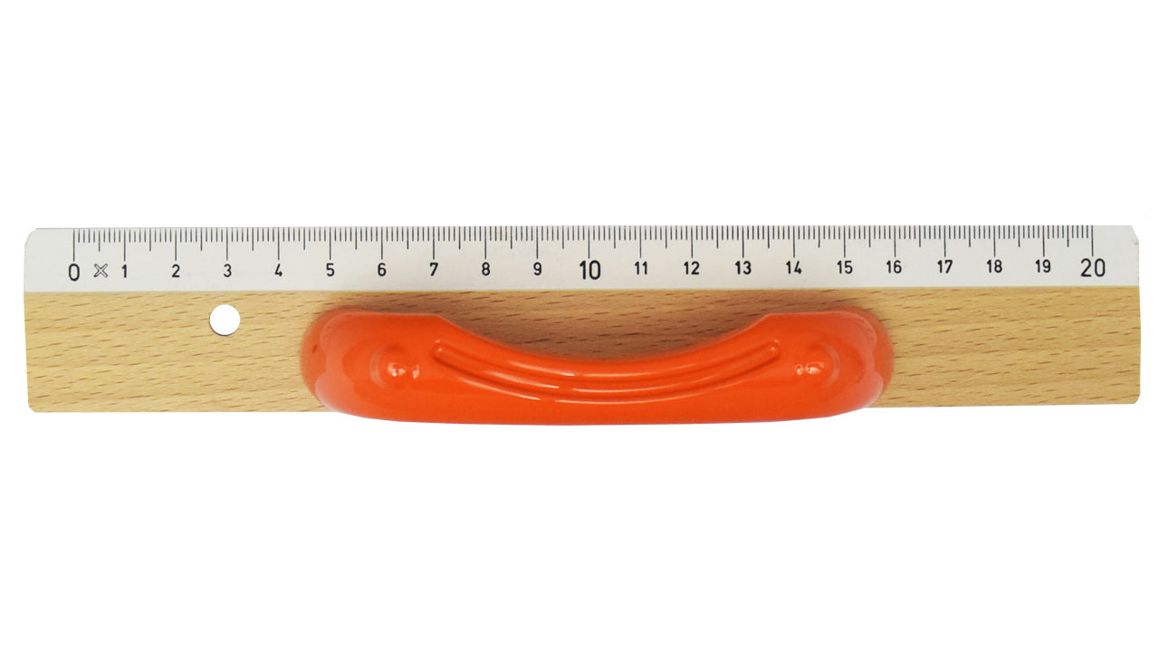 Kinder-Lineal-mit-Griff-20-cm-orange-Anfaenger-Lineal-lafueliki
