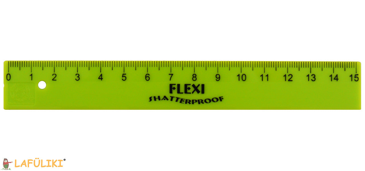 Kum-Lineal-15cm-flexi-lemon-l1-schullineal-rechtshaender-lafueliki