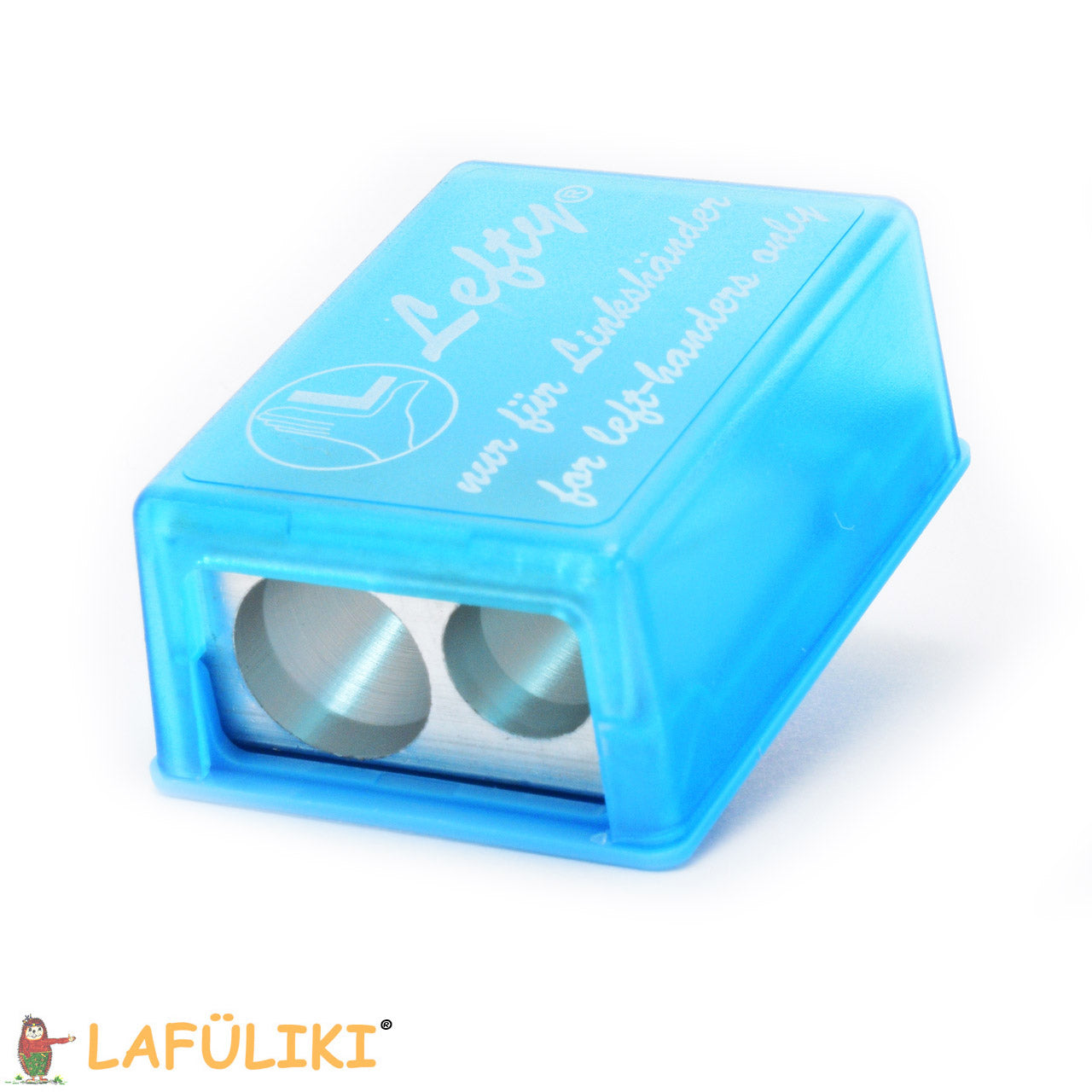 Kum-Linkshaender-spitzer-2in1-fuer-das-Etui-hellblau-Anpitzer-lafueliki
