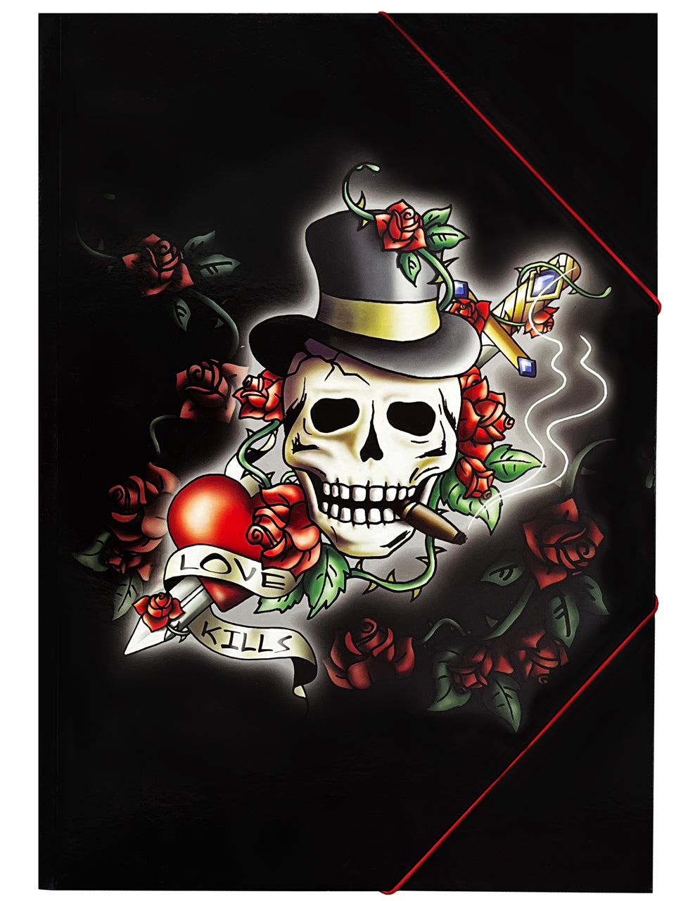 Kum-Sammelmappe-A3-LOVE-KILLS-totenkopf-zeichenmappe-pappe-lafueliki