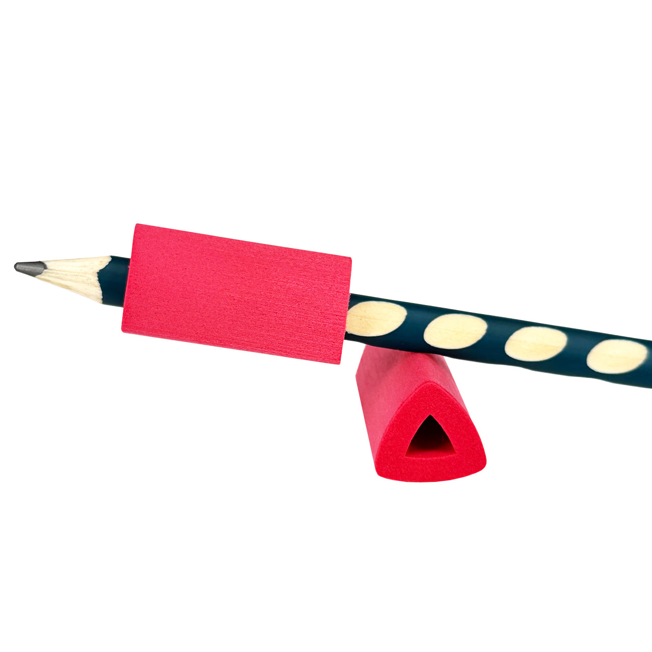 LAFUELIKI-Dreikant-Schreibhilfe-gross-rot-fuer-dicke-stifte-anwendeng-auf-Stabilo-Easy-Graph-bleistift-lafueliki