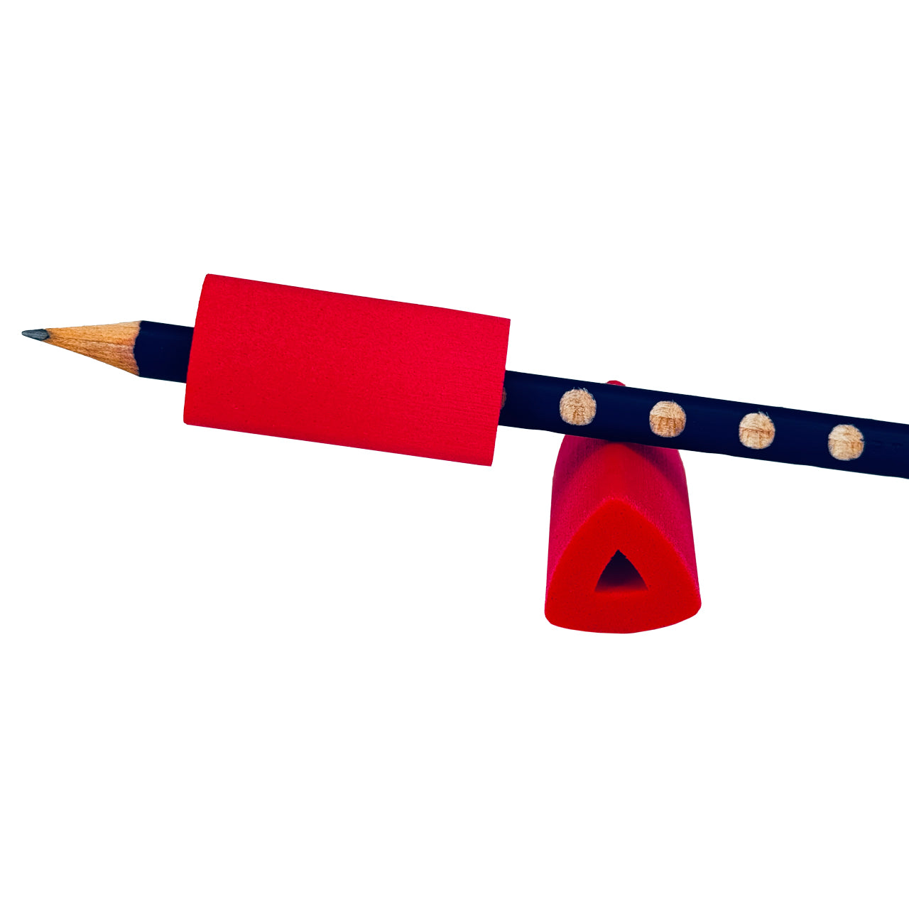 LAFUELIKI-Dreikant-Schreibhilfe-klein-rot-auf-Lyra-groove-slim-bleistift