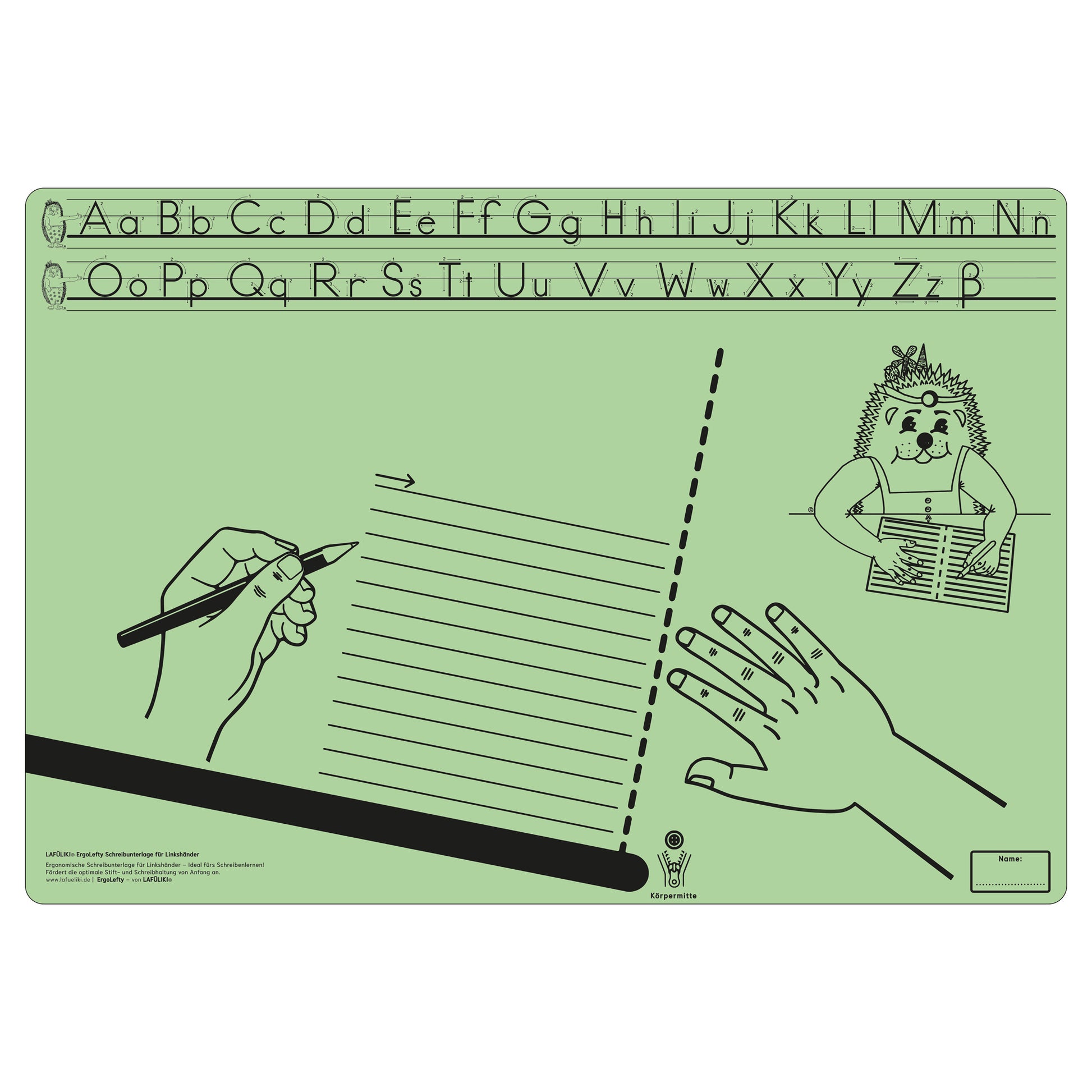 LAFueLIKI-ErgoLefty-Schreibunterlage-Linkshaender-hellgruen-sinnvoll-Kinder-grundschule-3700-shop-kaufen