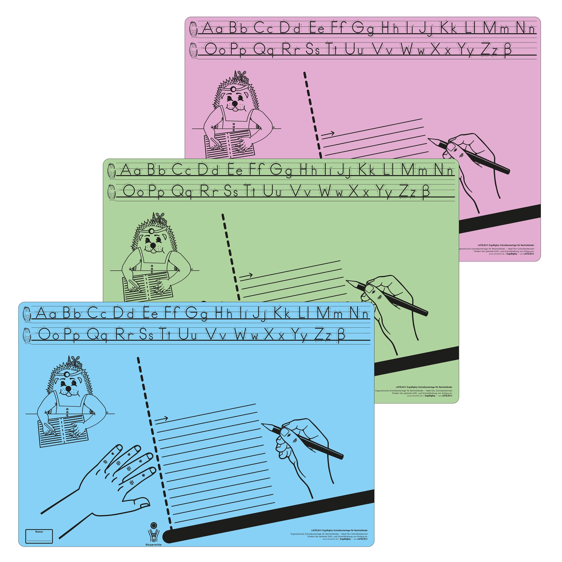 LAFueLIKI-ErgoRighty-Schreibunterlage-Linkshaender-hellblau-hellrosa-hellgruen-sinnvoll-Kinder-grundschule-3700-shop-kaufen