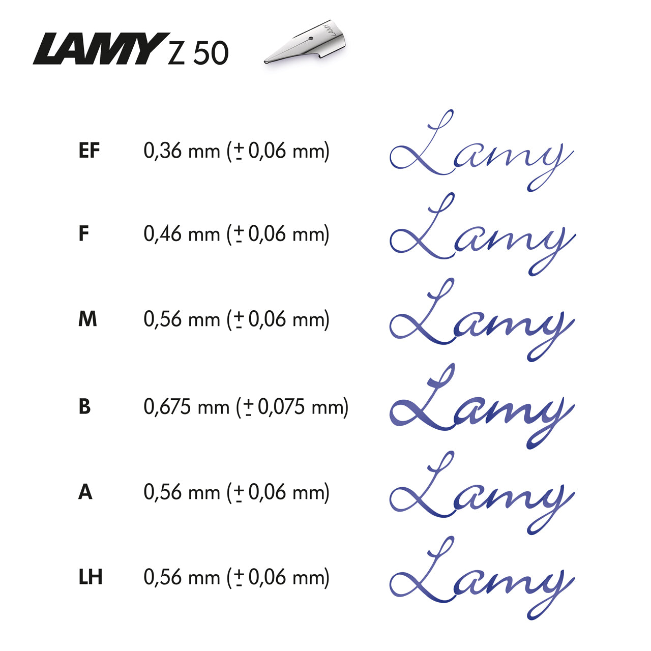 LAMY-Ersatzfeder-Feder-Z50-blank-Staerken-EF-F-M-A-LH-kaufen-lafueliki