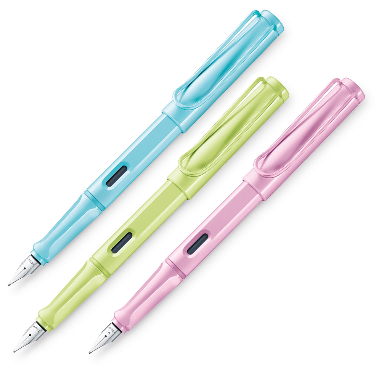 LAMY-Fueller-Safari-pastell-Special-Edition2023-F-B-LH-M-Feder-springgreen-aquasky-lightrose-kaufen-lafueliki