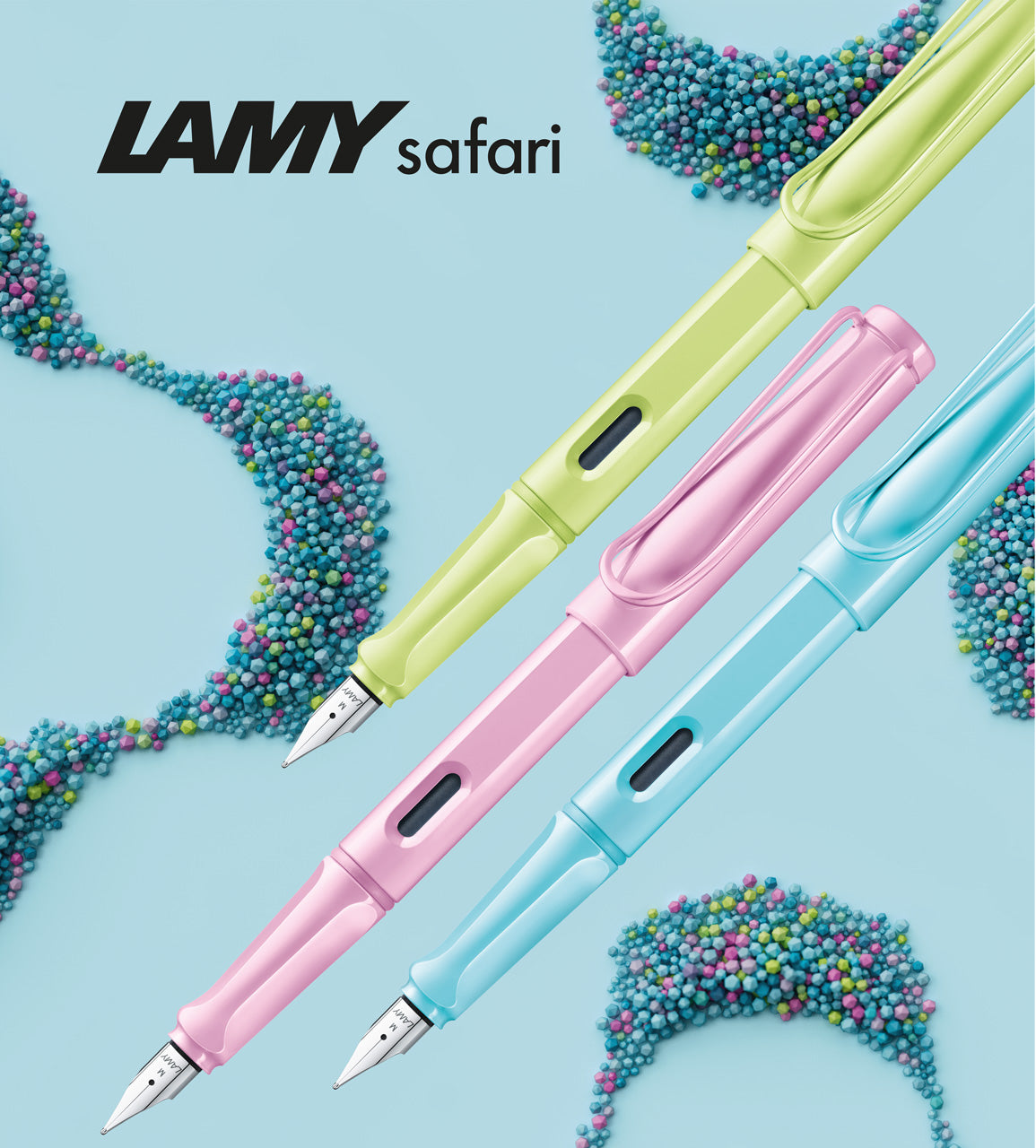 LAMY-Fueller-Safari-pastell-Special-Edition2023-springgreen-aquasky-lightrose-lafueliki-Banner