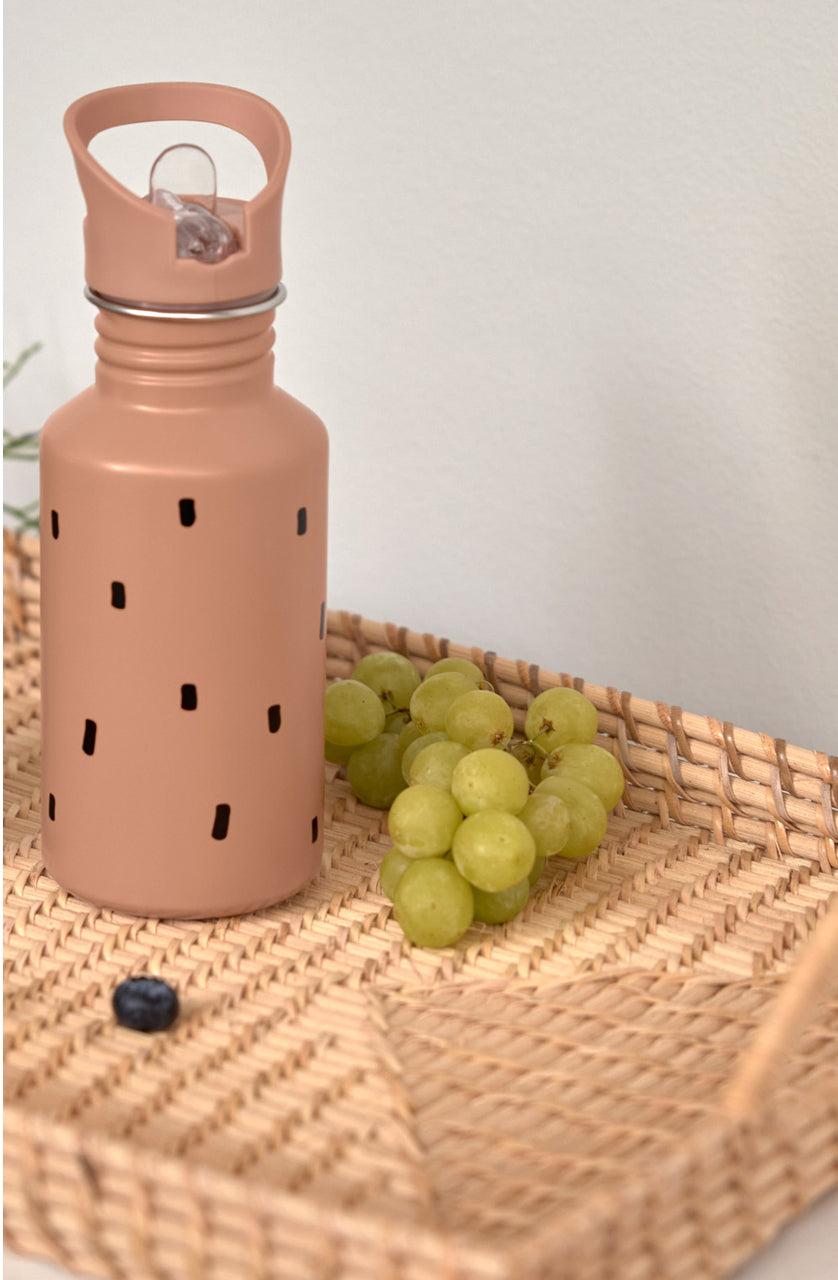 Laessig-Edelstahl-Trinkflasche-Happy-Prints-Caramel-lafueliki