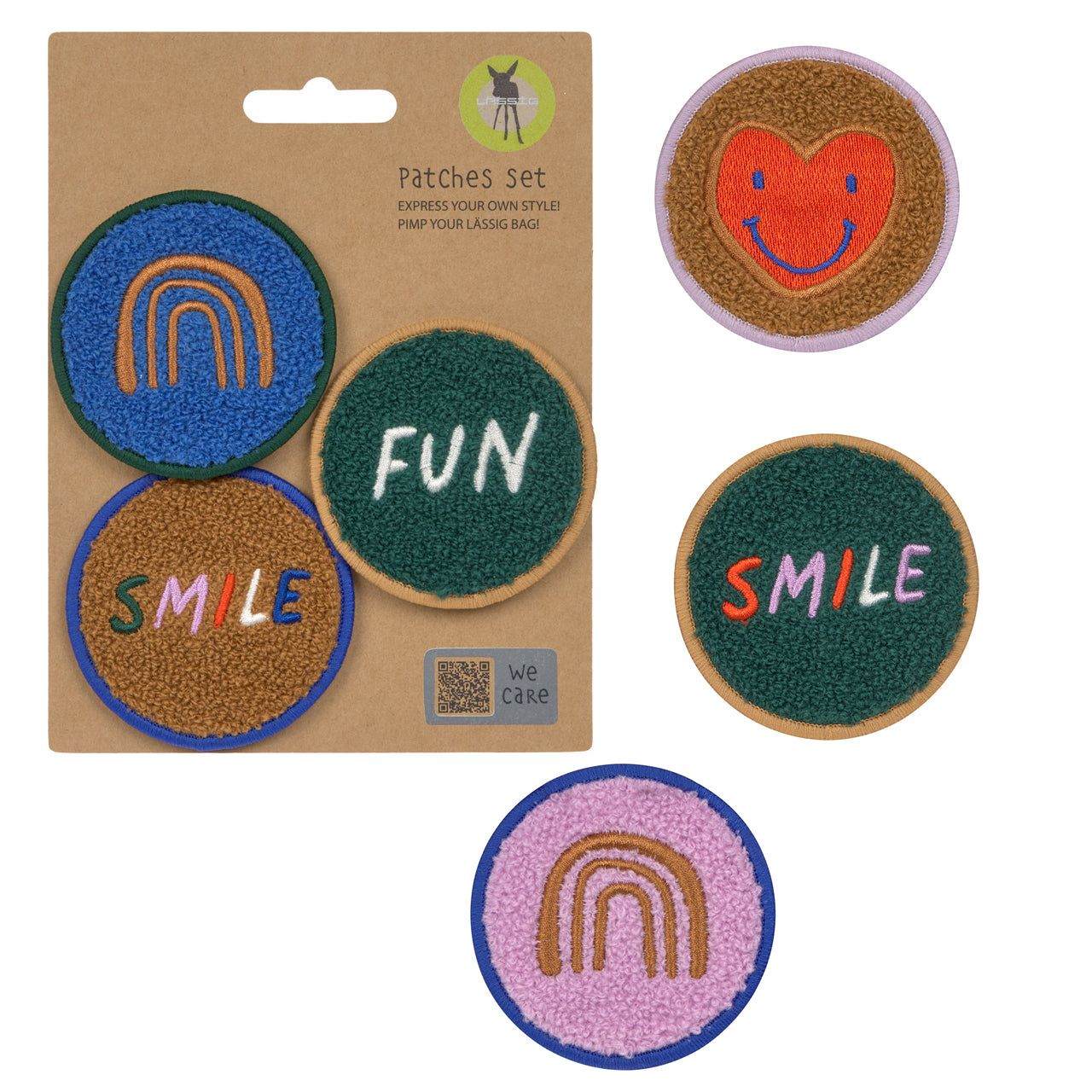 Laessig-Patches-3er-Set-Little-Gang-smile-heart-fun-online-kaufen-lafueliki