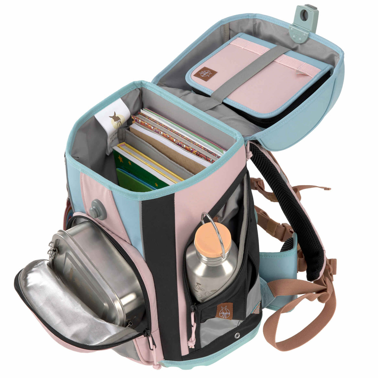 Laessig-Schulranzen-Set-Boxy-Unique-rose-blue-black-7-teilig-ansicht-inhalt-1205015780-lafueliki