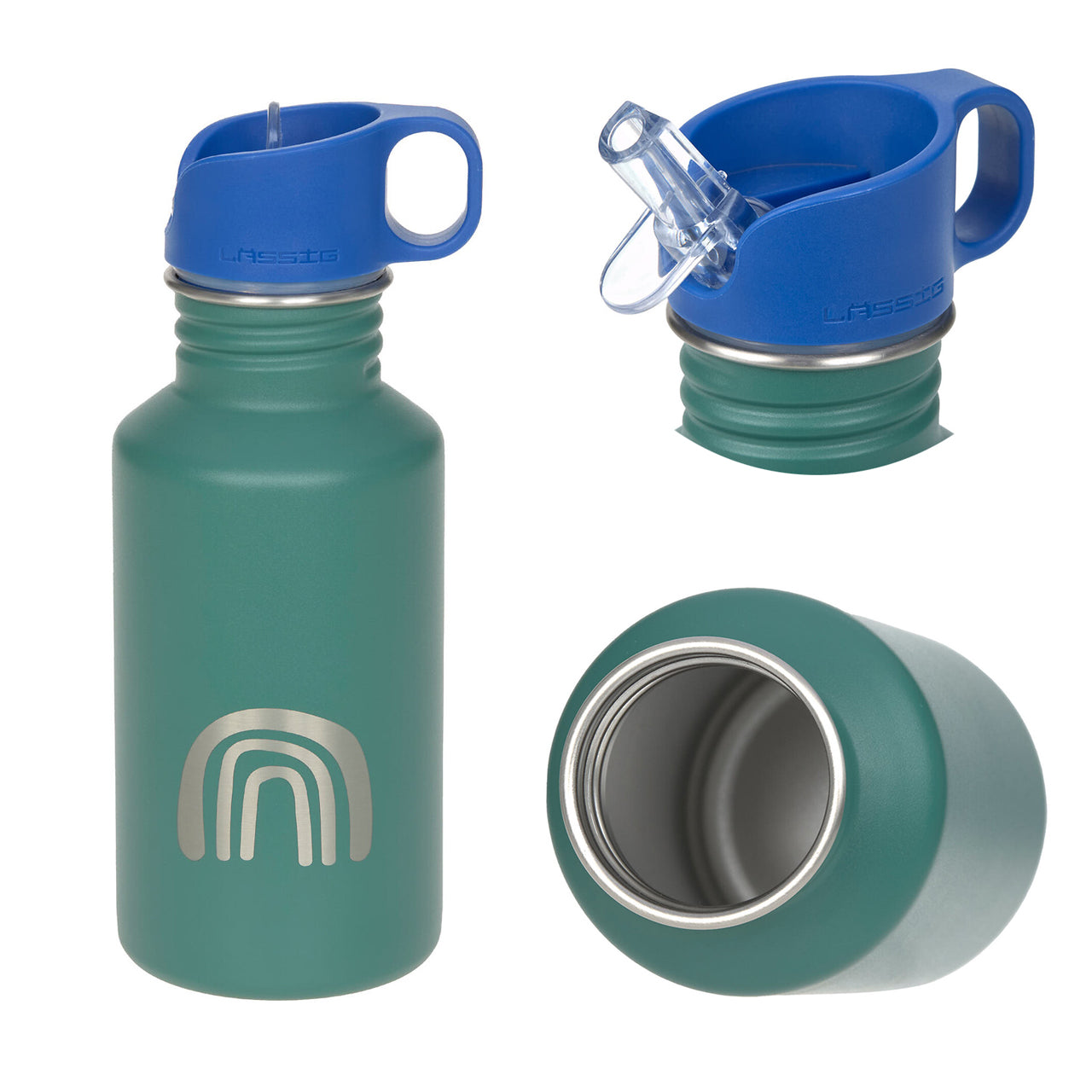 Laessig-Trinkflasche-aus-Edelstahl-Kinder-Smile-Little-Gang-regenbogen-Rainbow-gruen-green-12100255003-kaufen-lafueliki