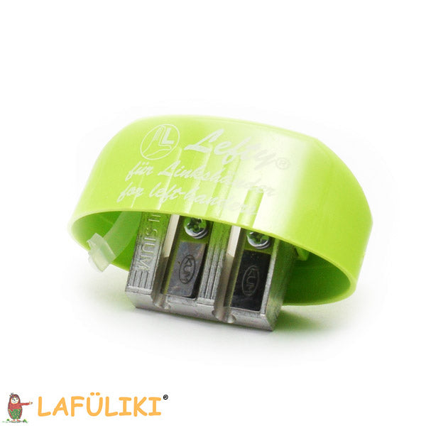 Linkshaender-Doppeldosenspitzer-Oval-Office-hellgruen-Spitzer-lafueliki