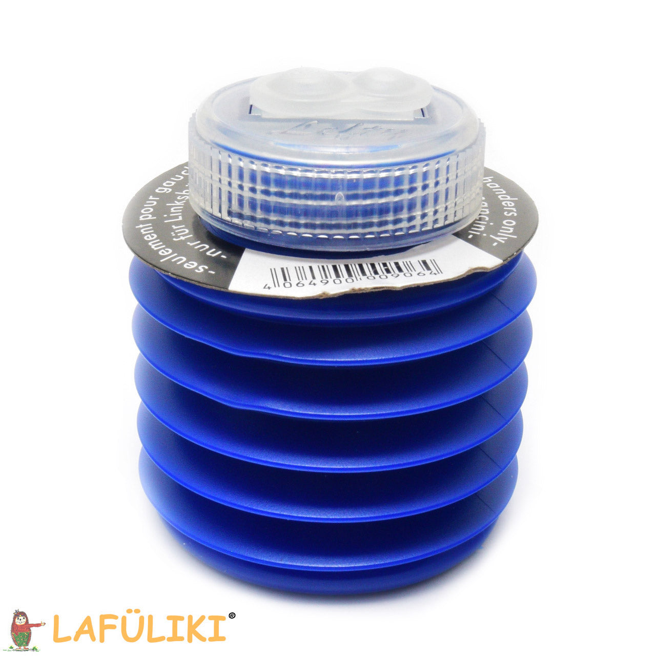 Linkshaender-Doppeldosenspitzer-gross-blau-anspitzer-dicke-und-duenne-stifte-lafueliki