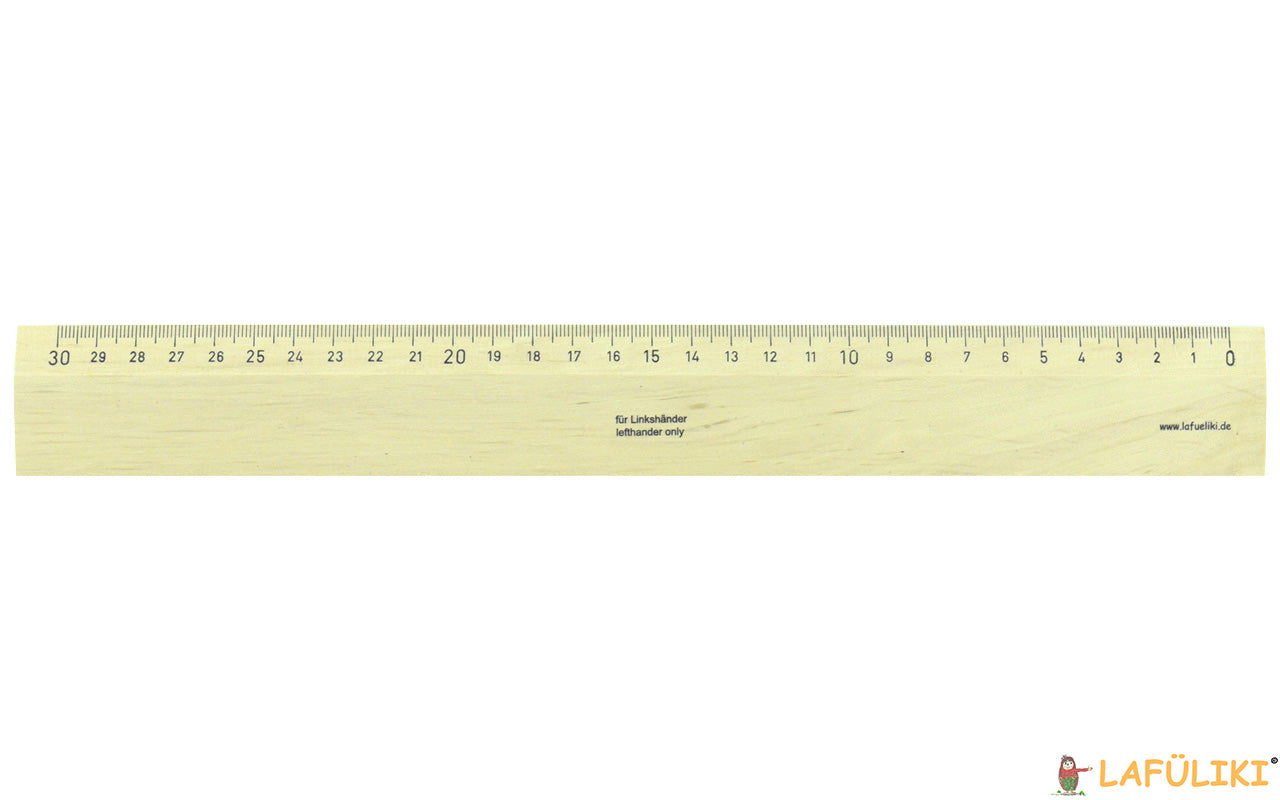 Linkshaender-Holzlineal-30cm-2544-Lineal-aus-Holz-lafueliki