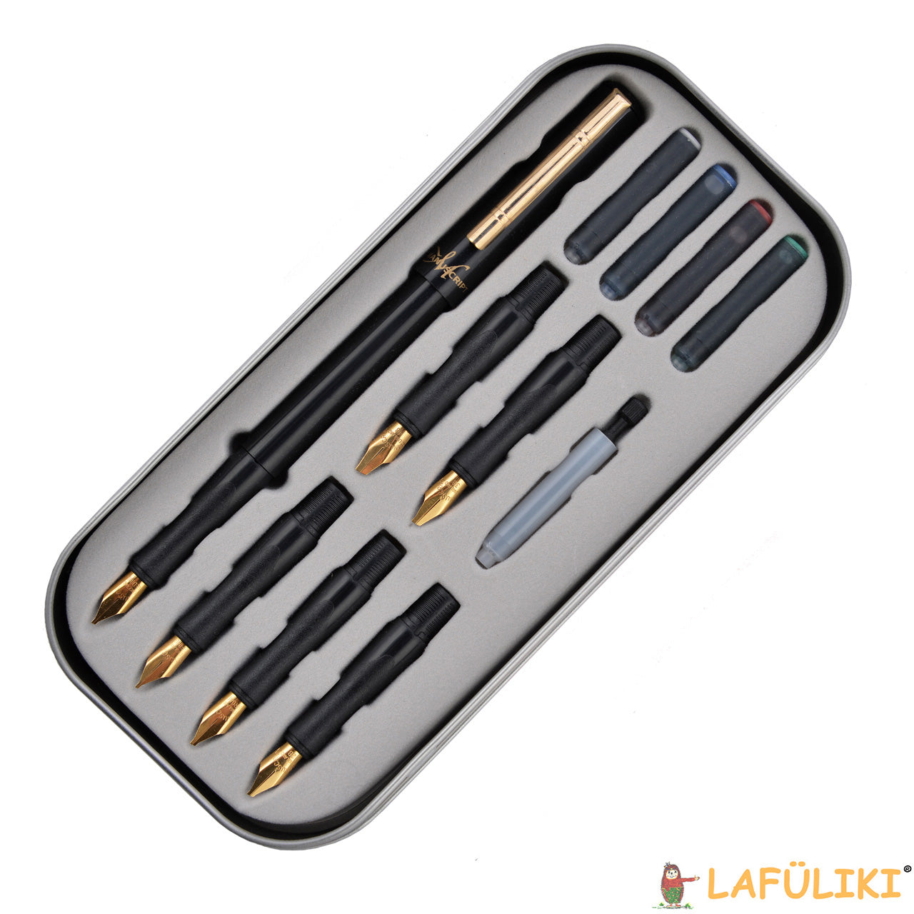 Linkshaender-Kalligraphie-Set-6er-Manuscript-MC1155L-Deluxe-offen-lafueliki