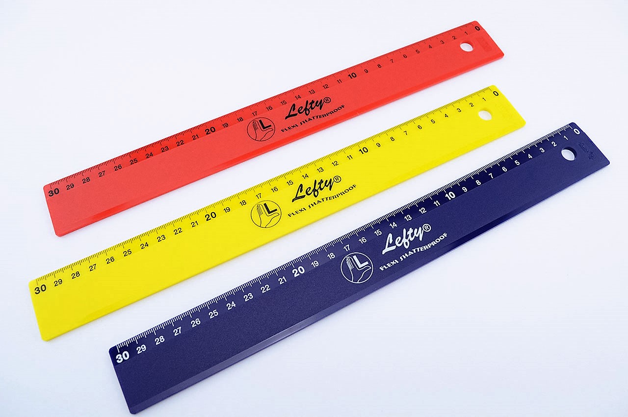 Linkshaender-Lineal-Kunststoff-Flexi