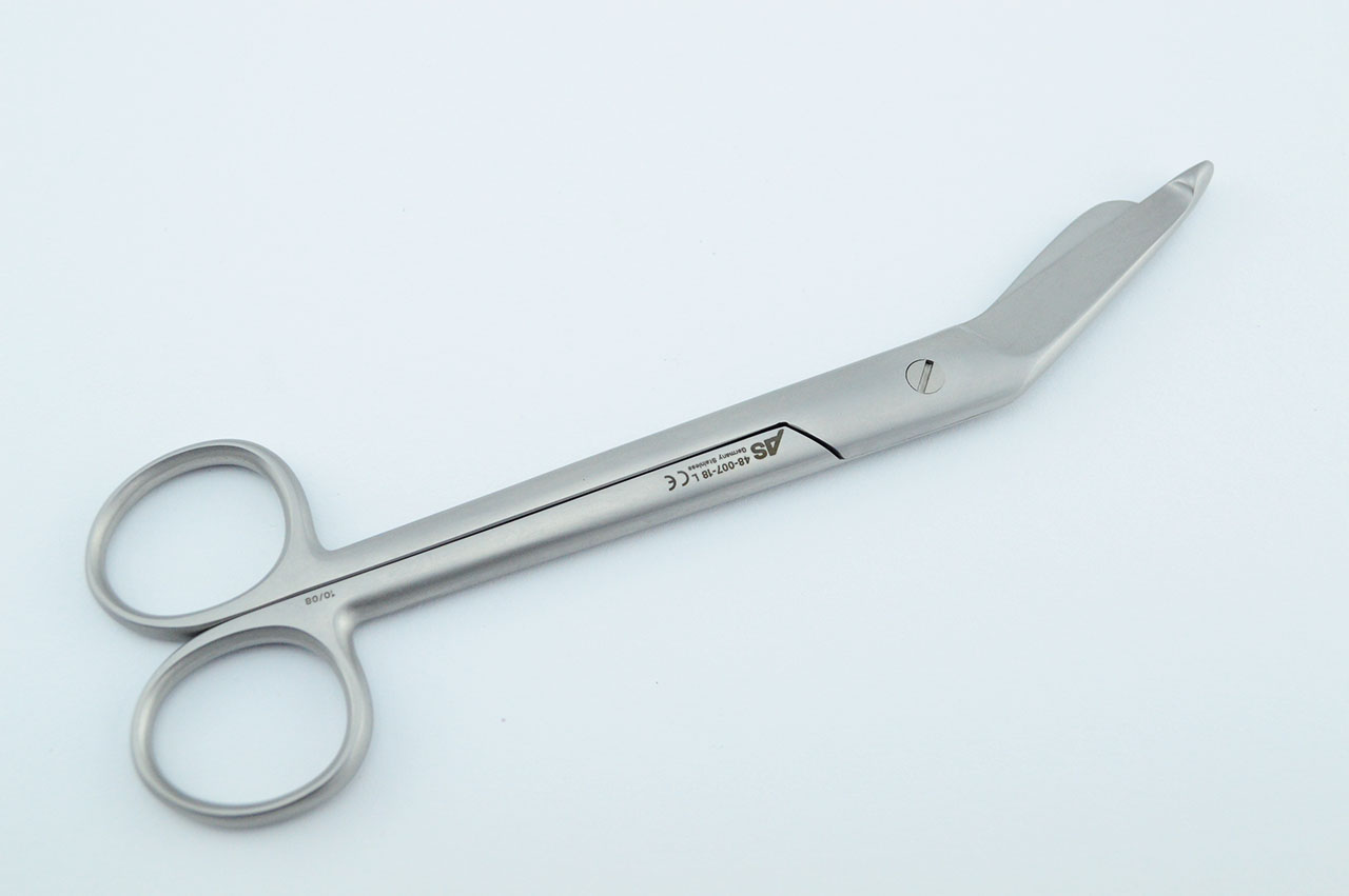 Linkshaender-Lister-Verbandsschere-18-cm-Gipsschere-Linkshaender-Krankenhausschere-ersthelferschere