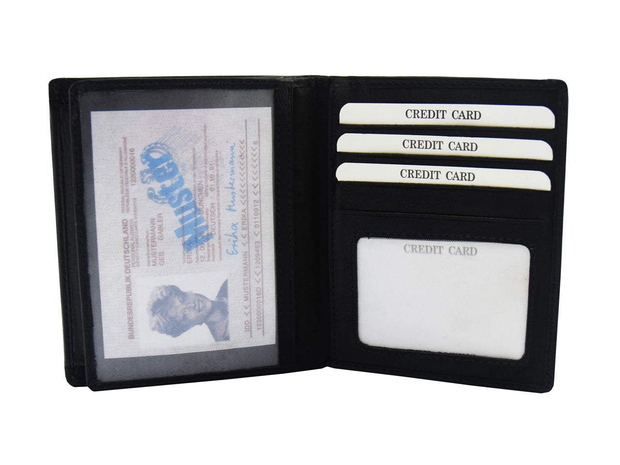 Linkshaender-Portemonnaie-Kombiboerse-schwarz-Geldboerse-ansichtoffen-2-lafueliki