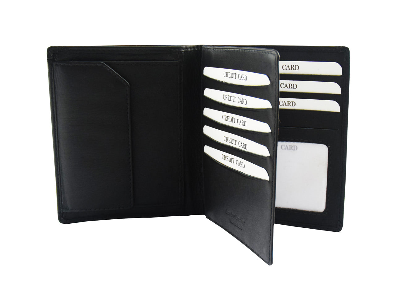 Linkshaender-Portemonnaie-Kombiboerse-schwarz-Geldboerse-lafueliki