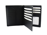 Linkshaender-Portemonnaie-Kombiboerse-schwarz-Geldboerse-lafueliki