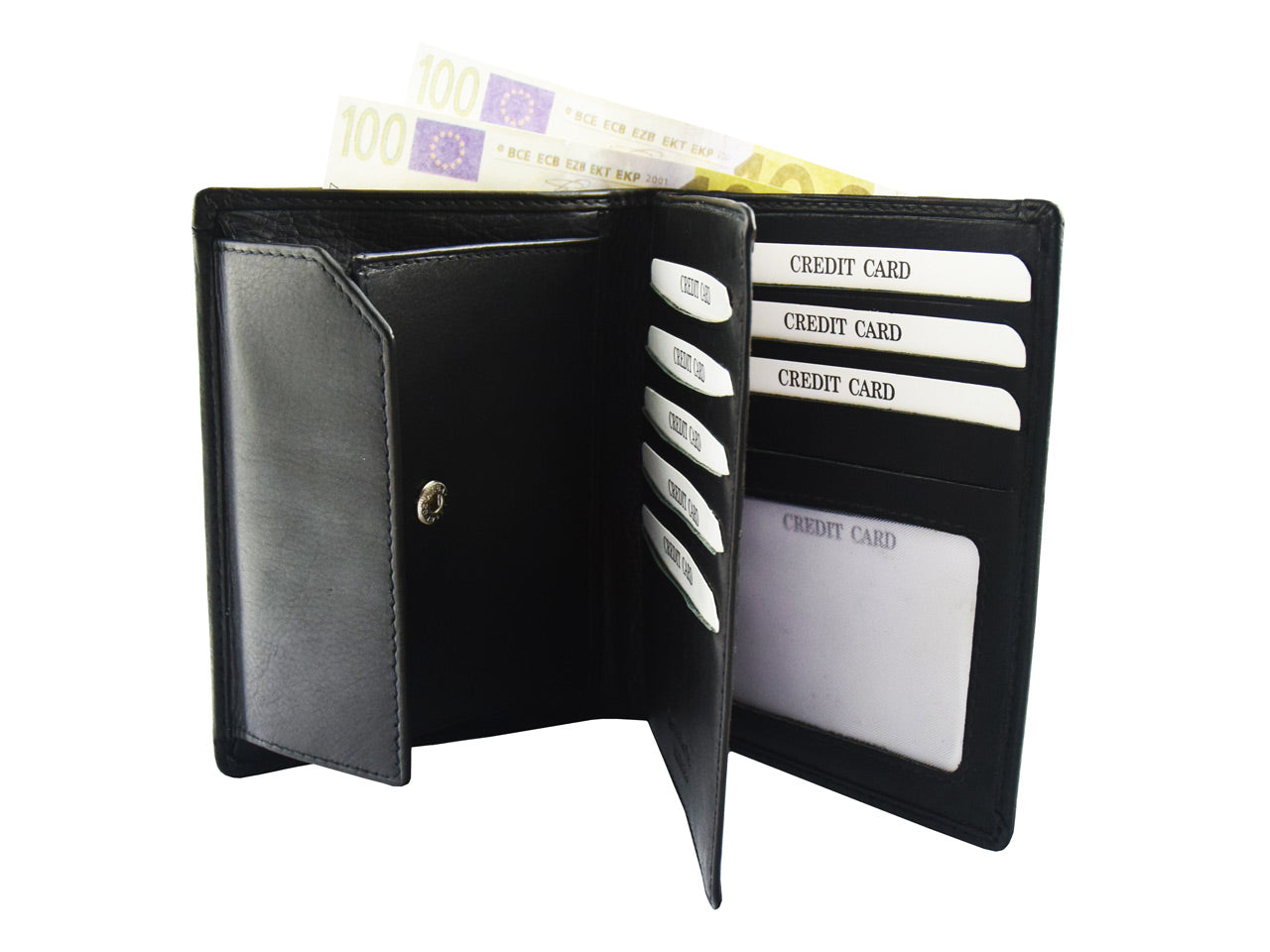 Linkshaender-Portemonnaie-Kombiboerse-schwarz-offen-lafueliki