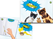 Linkshaender-Schreibunterlage-Comic