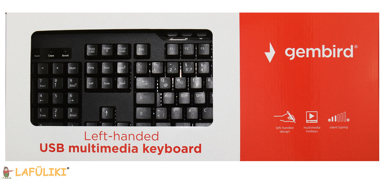Linkshaender-Tastatur-USB-schwarz-gembird-ovp-lafueliki