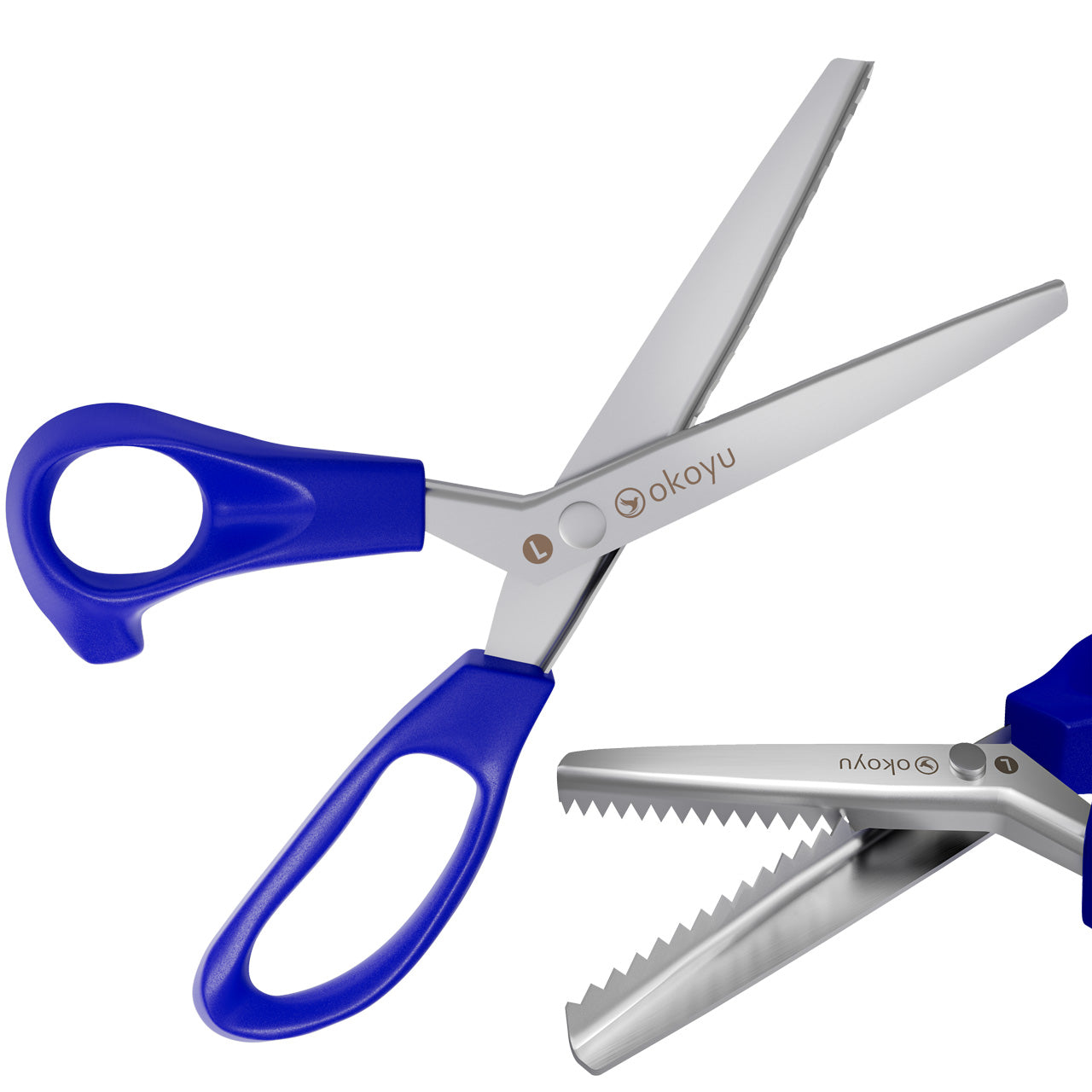 Linkshänder Zackenschere · für Stoff und Papier · 23 cm