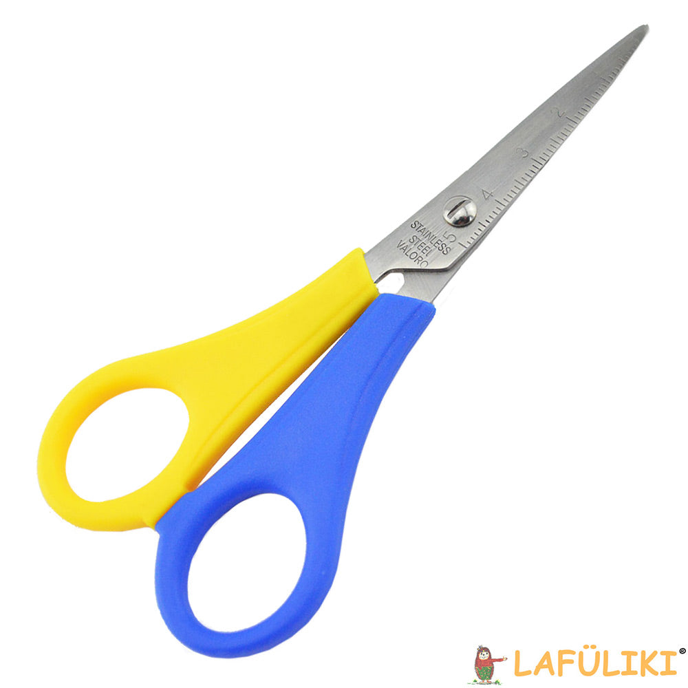 Linkshaenderschere-spitz-Bastelschere-schulschere-linkshaender-grundschulschere-anfaenger-blau-gelb