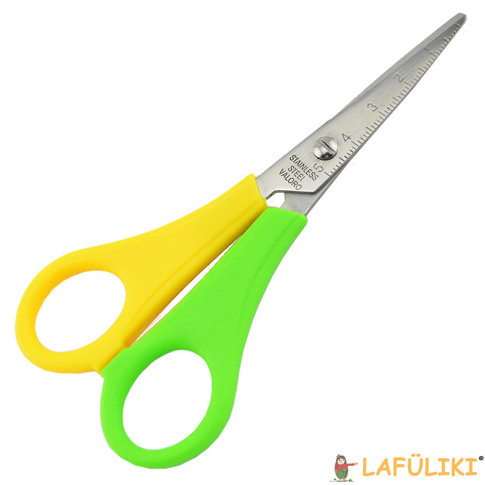 Linkshaenderschere-spitz-Bastelschere-schulschere-linkshaender-grundschulschere-anfaenger-gruen-gelb-lafueliki