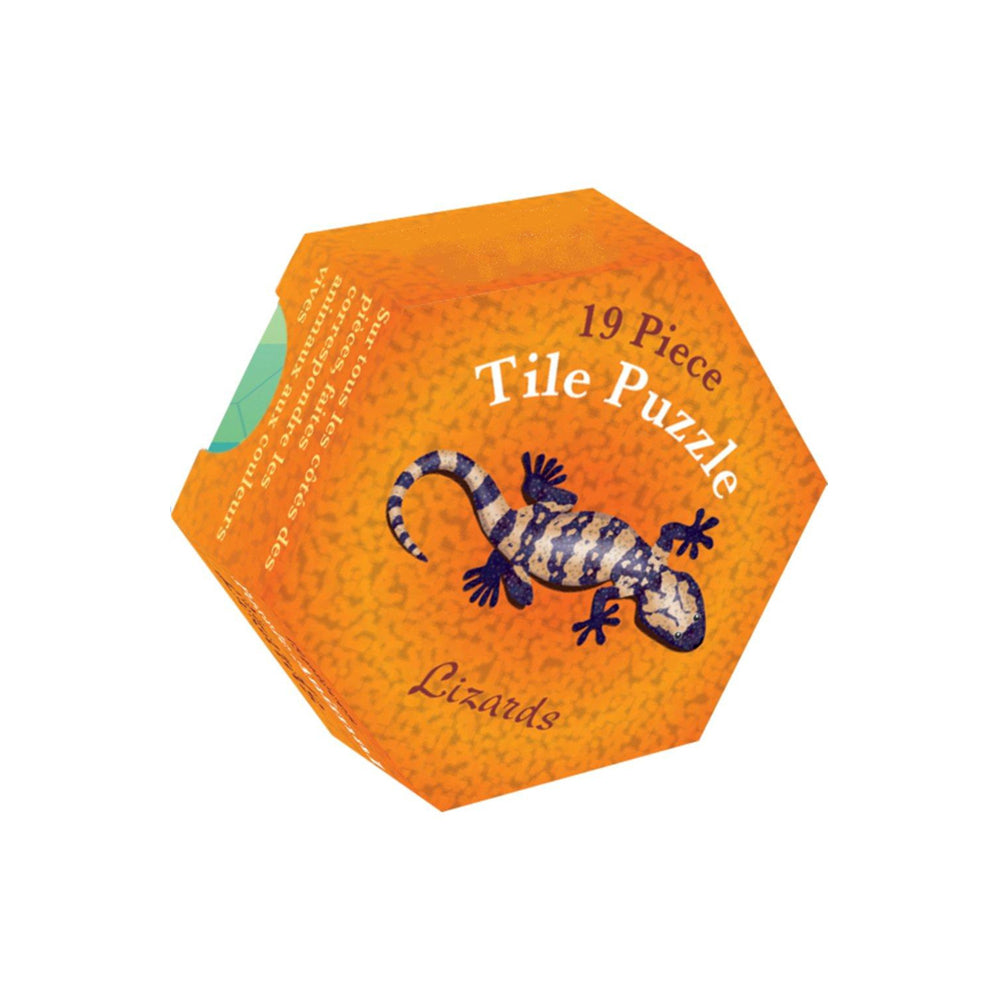 Logik-Hexagon-sechseck-Legepuzzle-19-Teile-Eidechsen-ovp-lafueliki