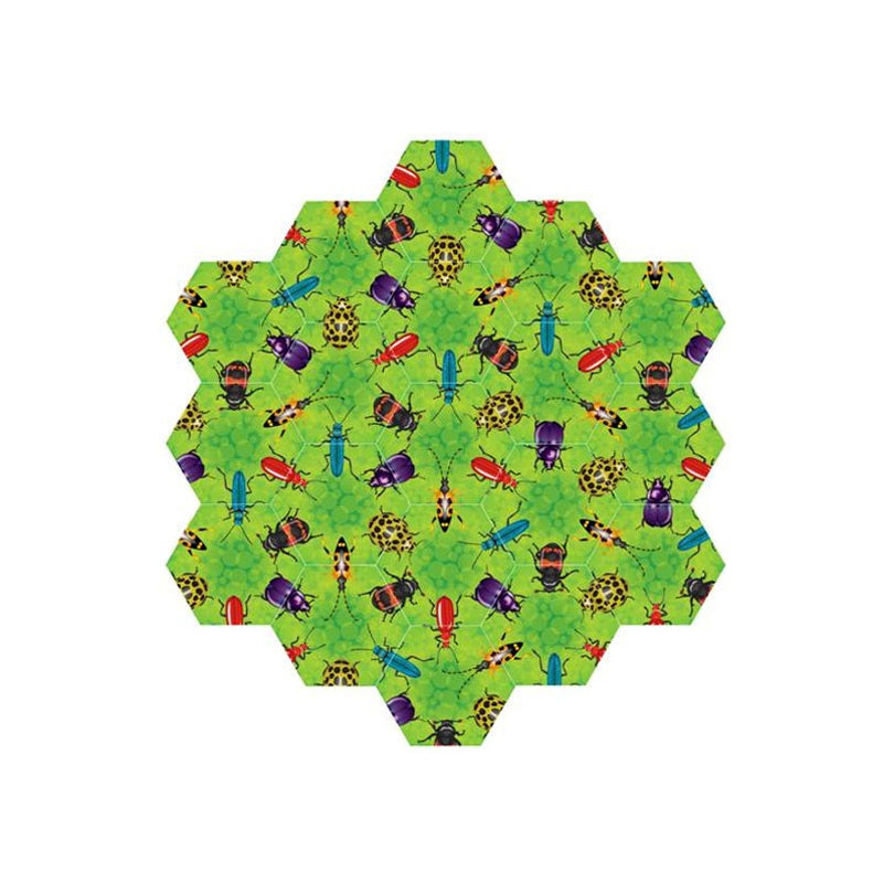 Logik-Hexagon-sechseck-Legepuzzle-19-Teile-Kaefer-Loesung-lafueliki