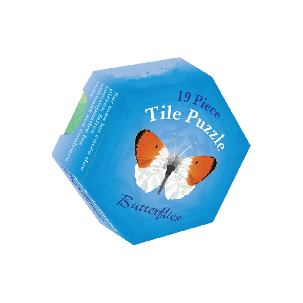 Logik-Hexagon-sechseck-Legepuzzle-19-Teile-Schmetterling-ovp-lafueliki