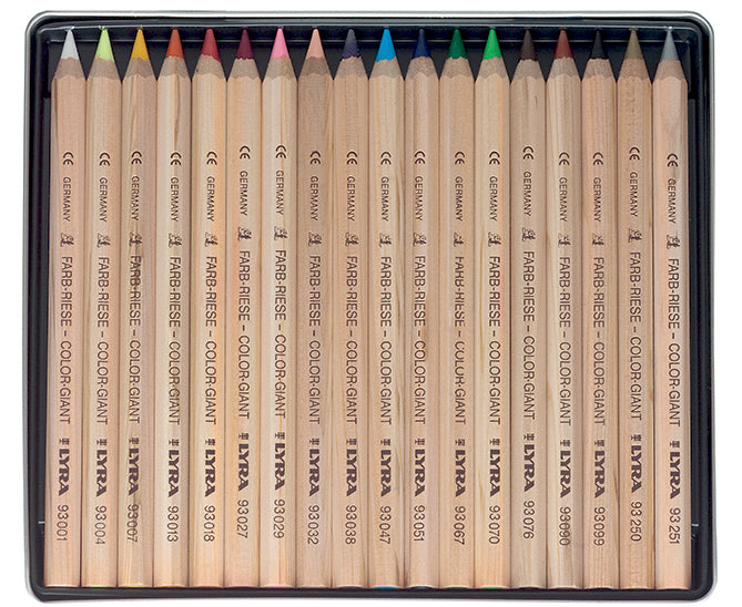 Lyra-Farbriesen-Metalletui-18er-Set-sechseckig-natur-stift