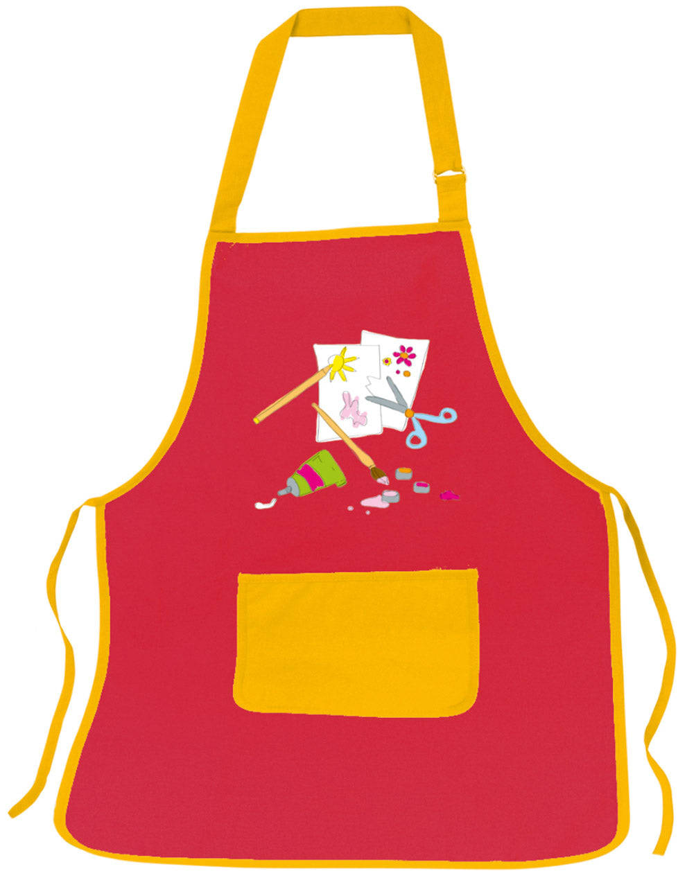 Malschuerzen-Malkittel-Kinder-brunnen-rot-gelb