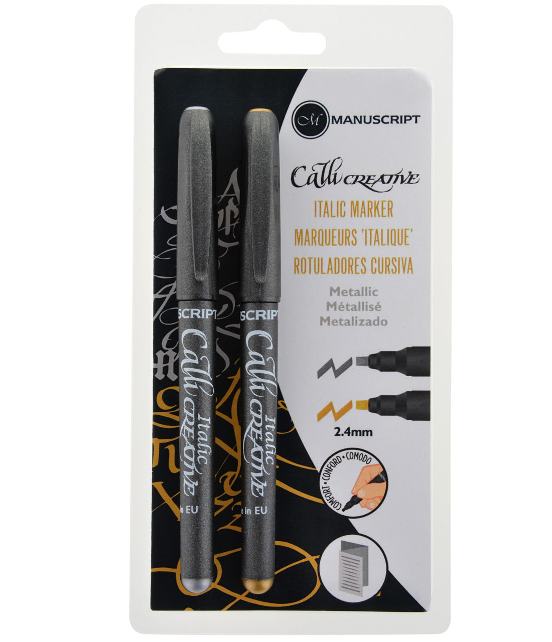 Manuscript-Callicreative-Italic-metallic-Marker-gold-silber-MM6640-lafueliki