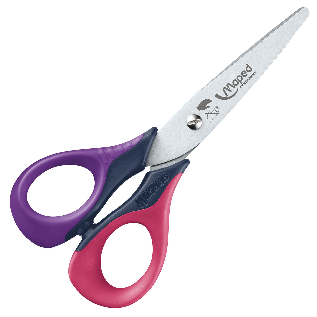 Maped-Kinder-Schere-13-cm-Sensoft-Linkshaender-abgerundet-lila-pink-693500-kaufen-lafueliki