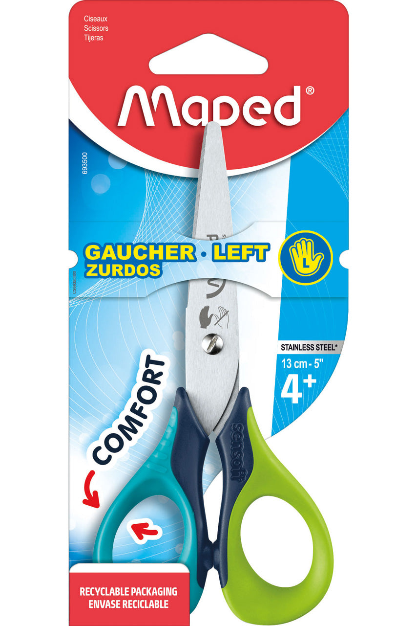 Maped-Kinder-Schere-13-cm-Sensoft-fuer-Linkshaender-Flexgrif-abgerundet-turkis-hellgruen-693500-kaufen-lafueliki