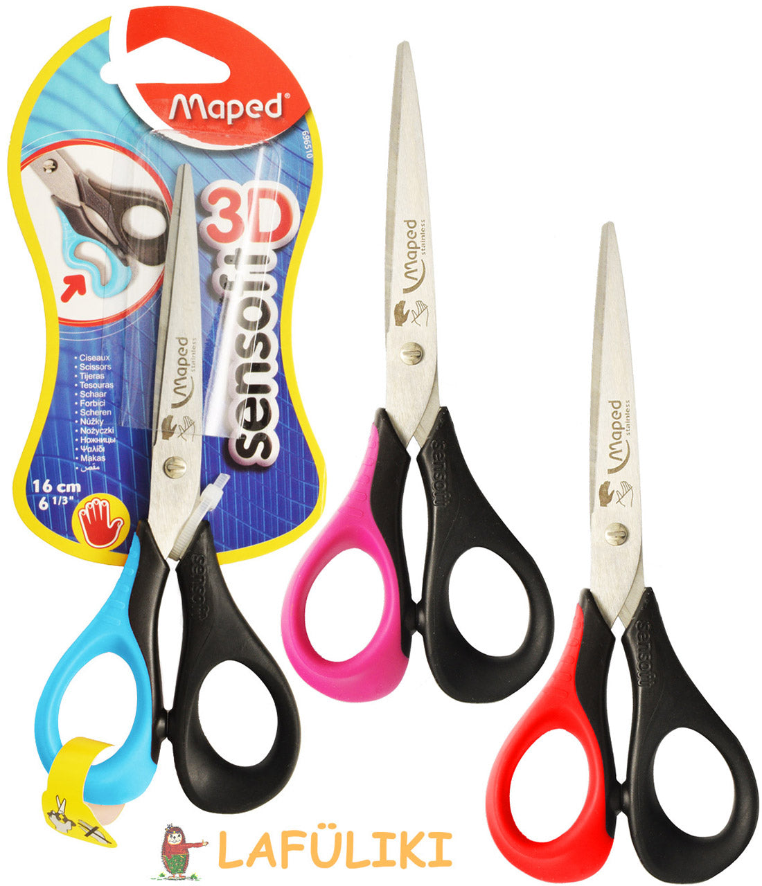 Maped-Linkshaender-Schere-Sensoft-3D-16cm-Flexgriffe-lafueliki-shop