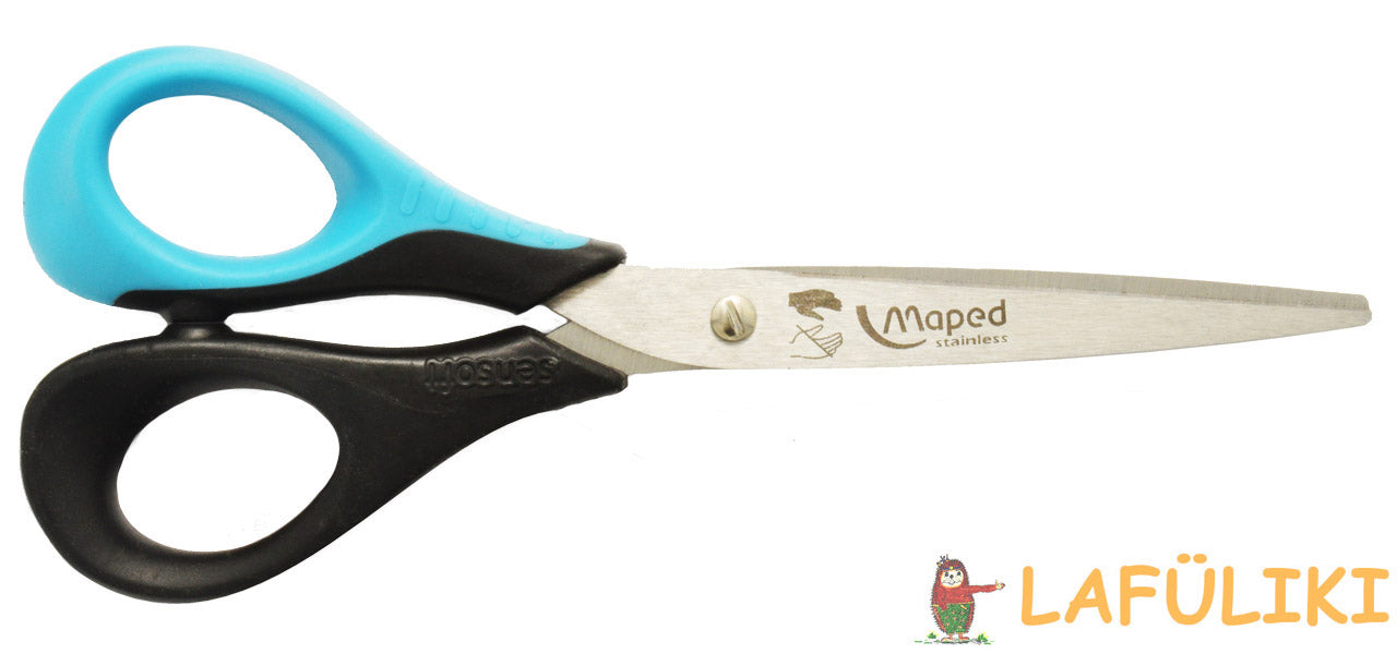 Maped-Linkshaender-Schere-Sensoft-3D-16cm-blau