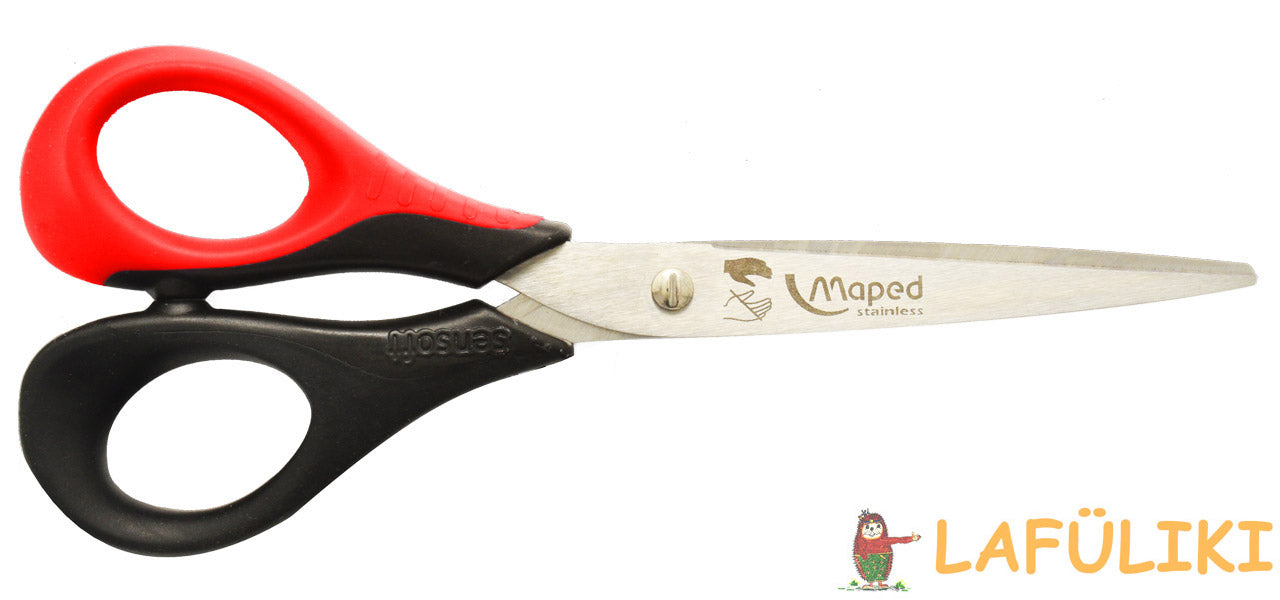 Maped-Linkshaender-Schere-Sensoft-3D-16cm-rot
