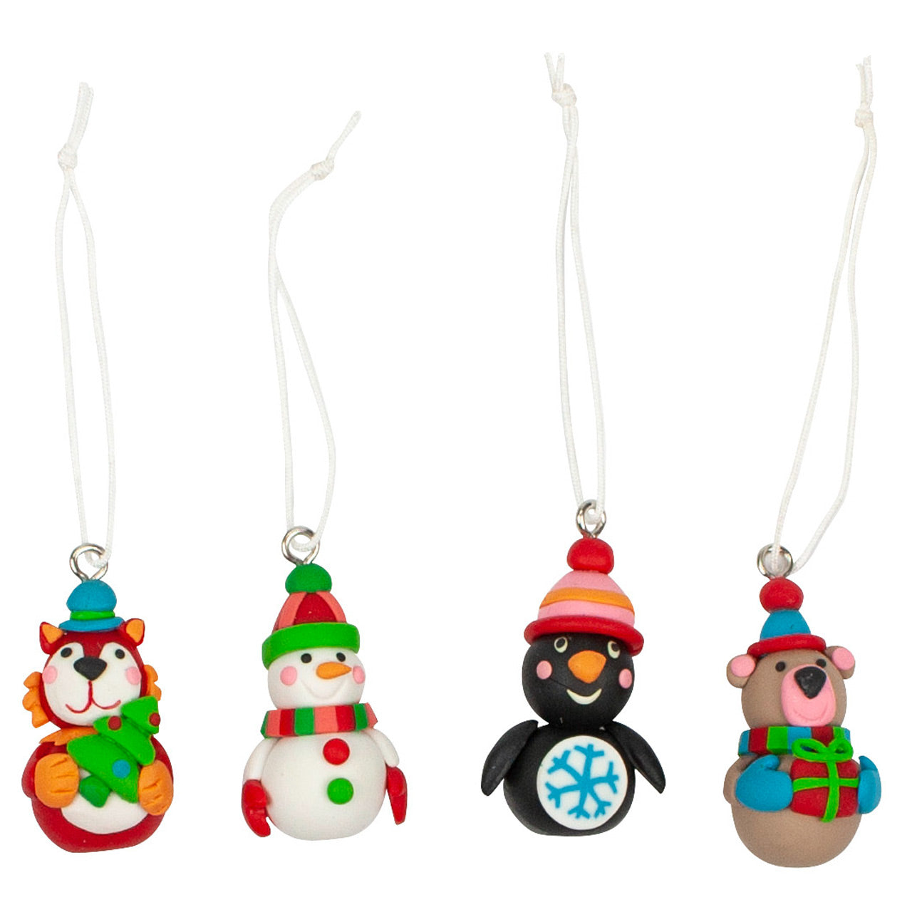 Mini-Gluecksbringer-Fimo-948854-Fuchs-Schneeman-baer-pinguin-Trendhaus-lafueliki