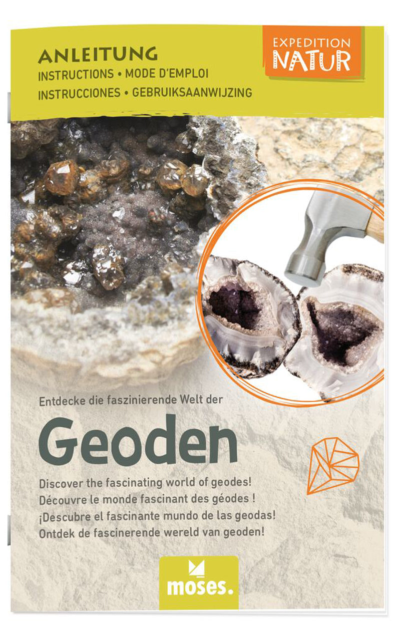 Moses-Verlag-Entdecker-Set-fuer-Kinder-4-Geoden-zum-aufbrechen-9833-EXPEDITON-NATUR-anleitung-lafueliki