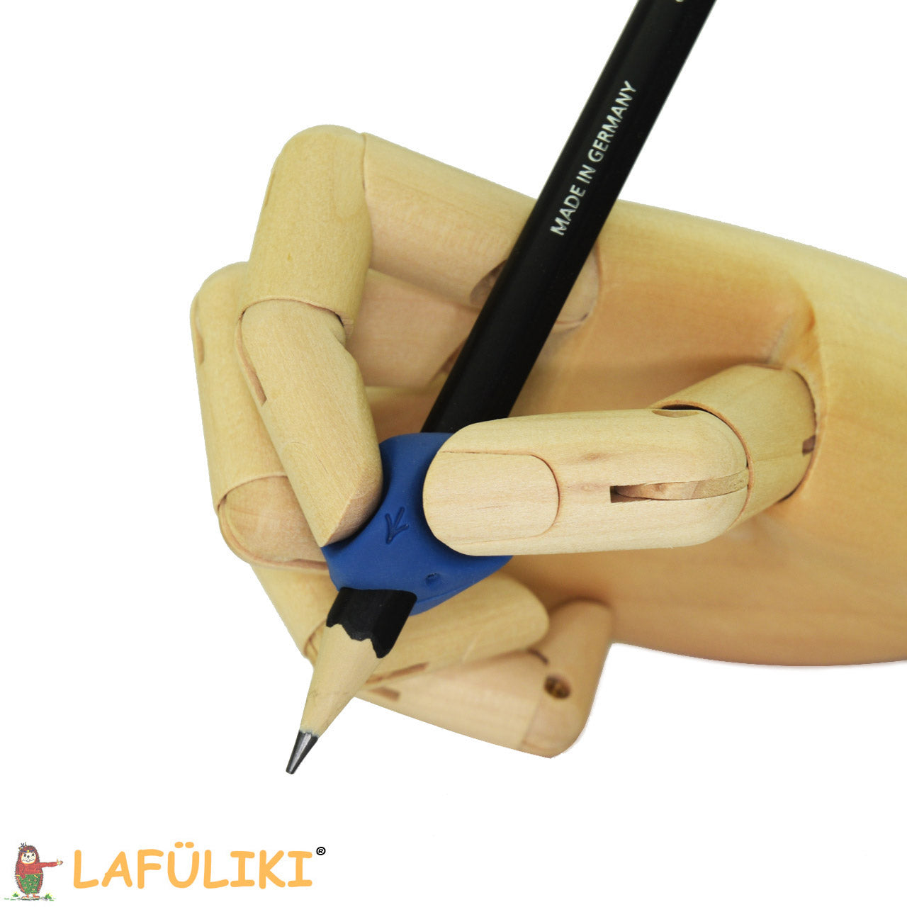 Muldenschreibhilfe-Stetro-kurz-blau-klein-stifthaltung-schreibhilfe-lafueliki