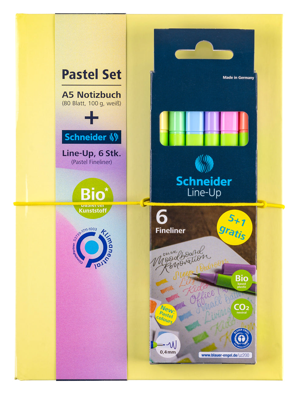 Notizbuch-Pastell-Fineliner-Line-Up-6er-Set-Pastell-gelb-78-SET5355-kaufen-lafueliki