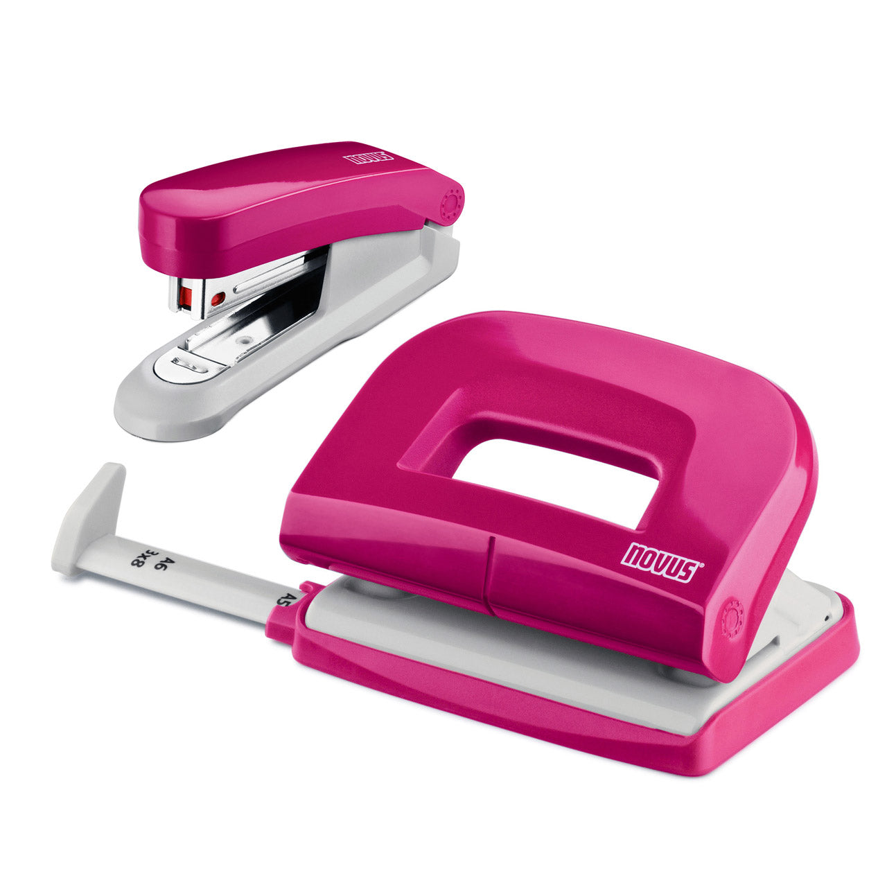 Novus-Locher-Tacker-Bueroset-Evolution-Twin-Set-pink