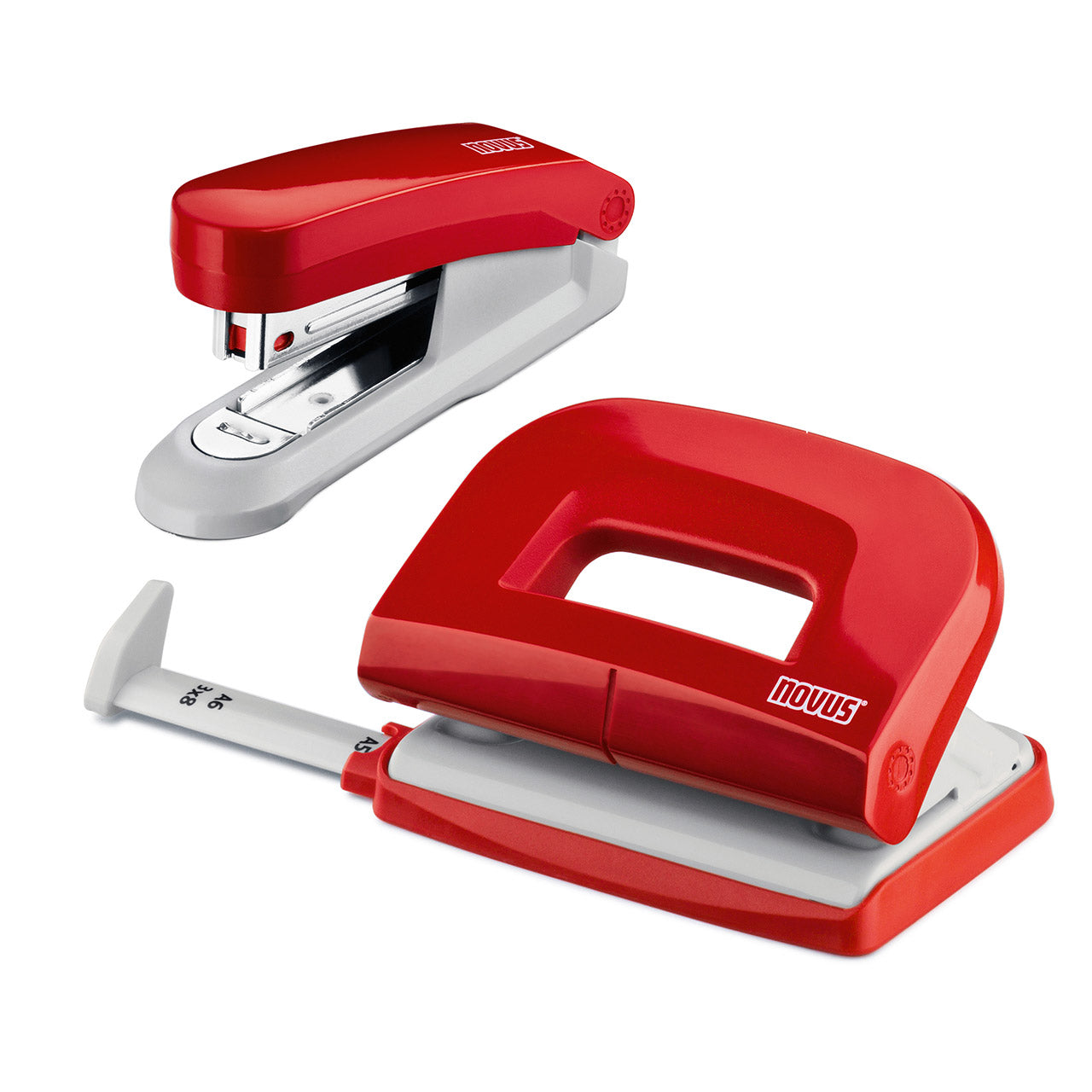 Novus-Locher-Tacker-Bueroset-Evolution-Twin-Set-rot