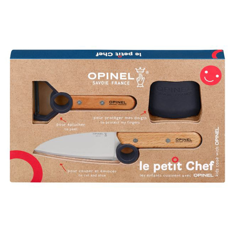 Opinel-Kindermesser-Le-Petit-Chef-3-tlg-Messer-Schaeler-Fingerschutz-schwarz-blau-Kinder-ab-7-Jahren-312380026058-ovp-kaufen-lafueliki