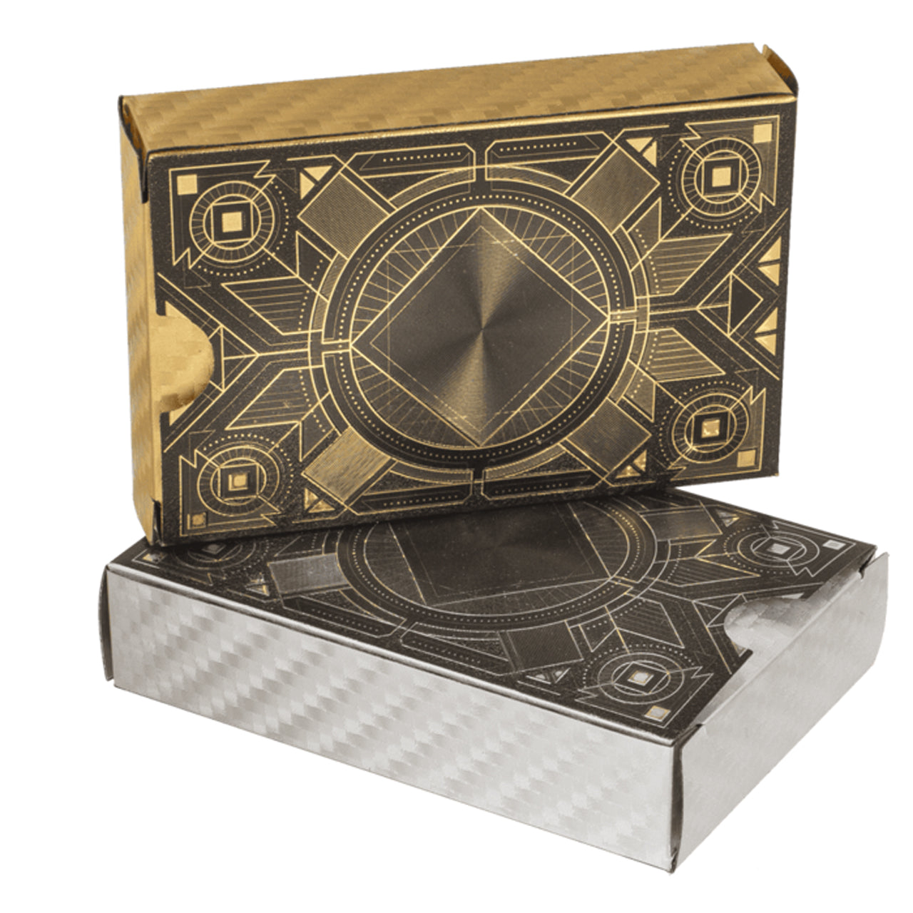 Out-of-the-blue-Spielkarten-Deluxe-97870-box-gold-silber